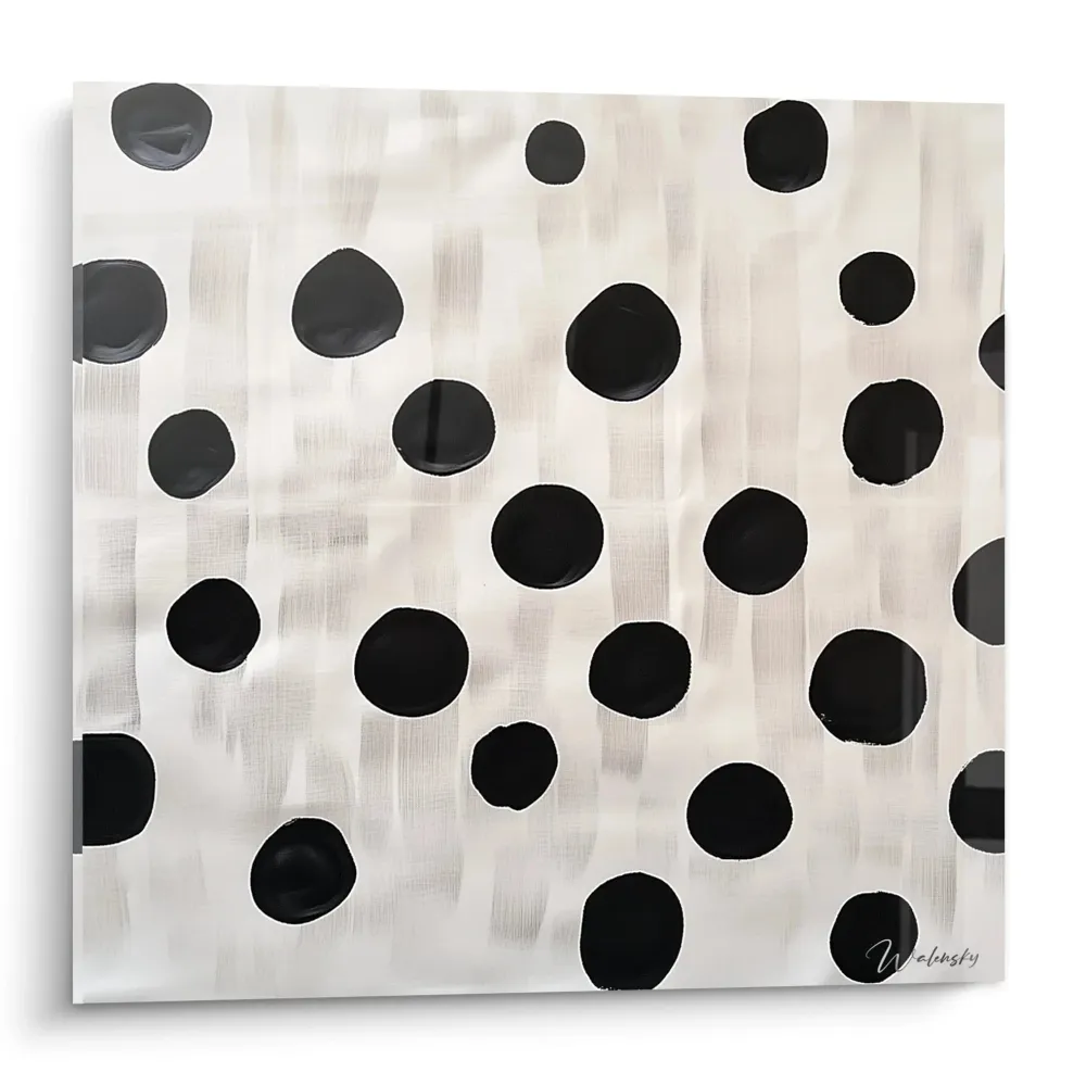 Tableau Silence Ponctué - édition tacheté noir et blanc