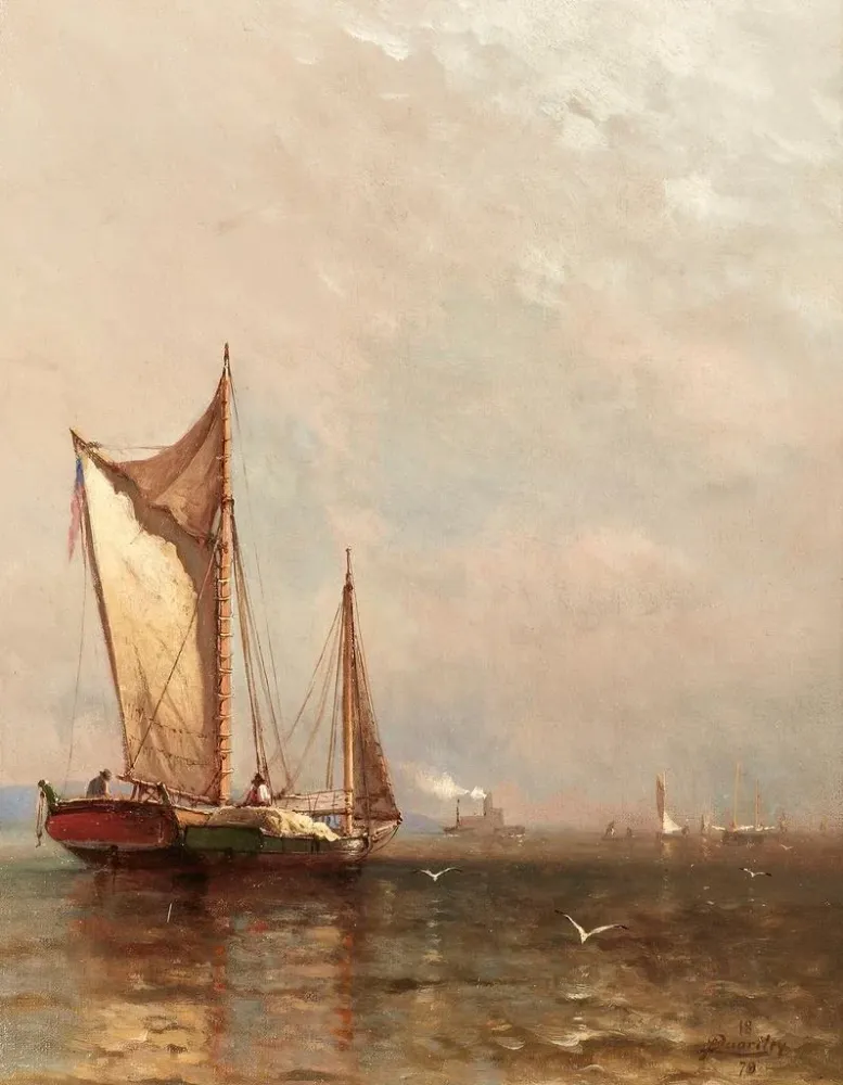 Tableau Sur l'Hudson - Arthur Quartley | Reproduction