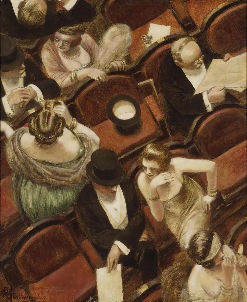 Tableau Au théâtre - Albert Guillaume | Reproduction