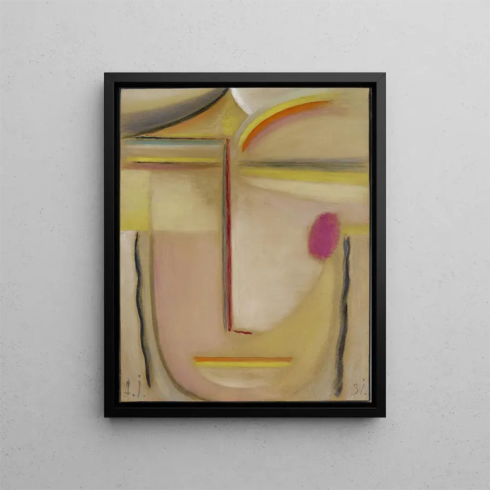 Tableau Tête abstraite Or et rose - Alexej von Jawlensky | Reproduction
