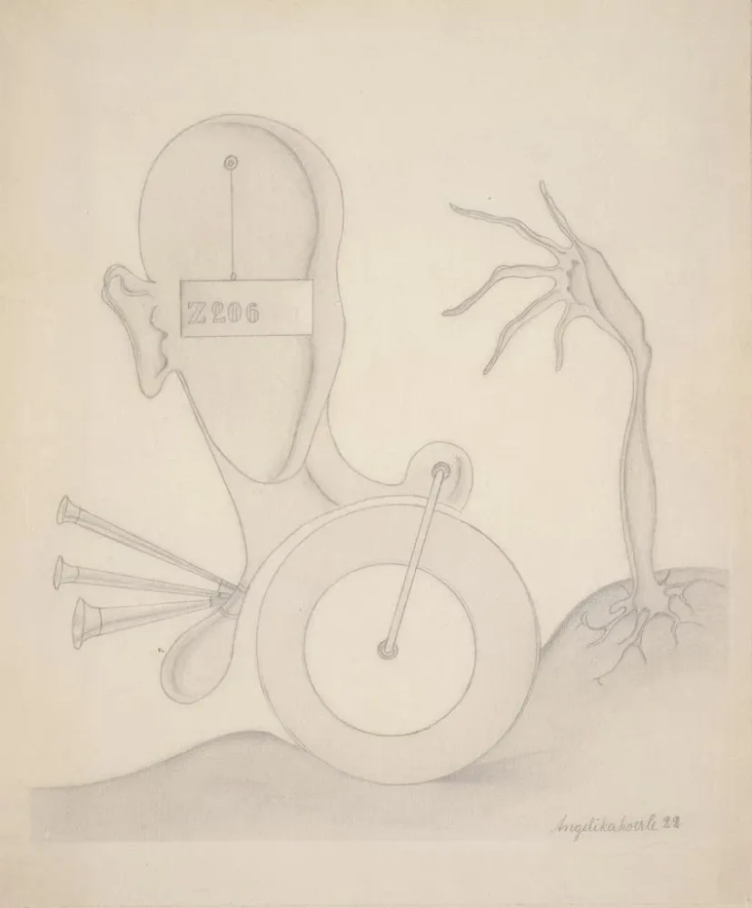 Tableau Tête avec volant de signalisation et klaxon automatique - Angelika Hoerle | Reproduction