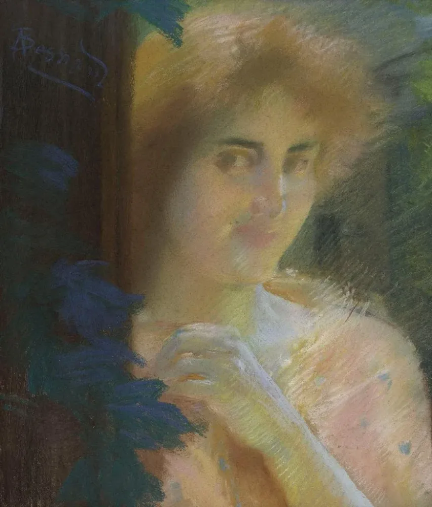 Tableau Tête de femme - Albert Besnard | Reproduction