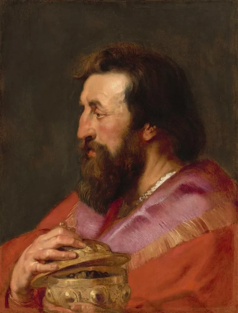 Tableau Tête de l'un des trois rois, Melchior, le roi assyrien - Pierre - Paul Rubens | Reproduction