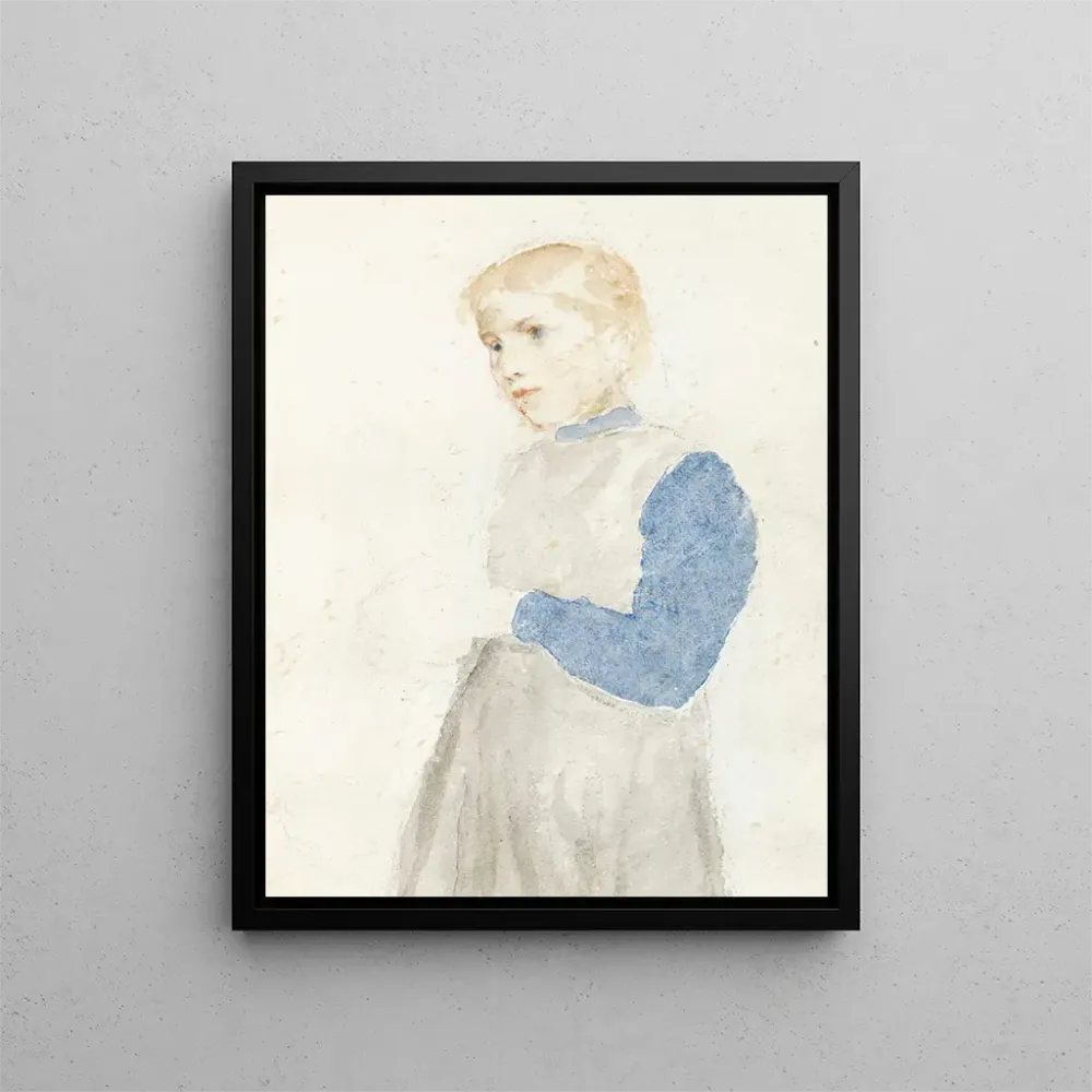 Tableau Étude d'une fille debout - Albert Anker | Reproduction
