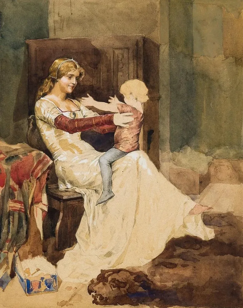 Tableau Étude de la reine Blanka - Albert Edelfelt | Reproduction