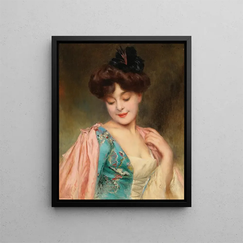 Tableau Une dame coquette - Alexis Vollon | Reproduction