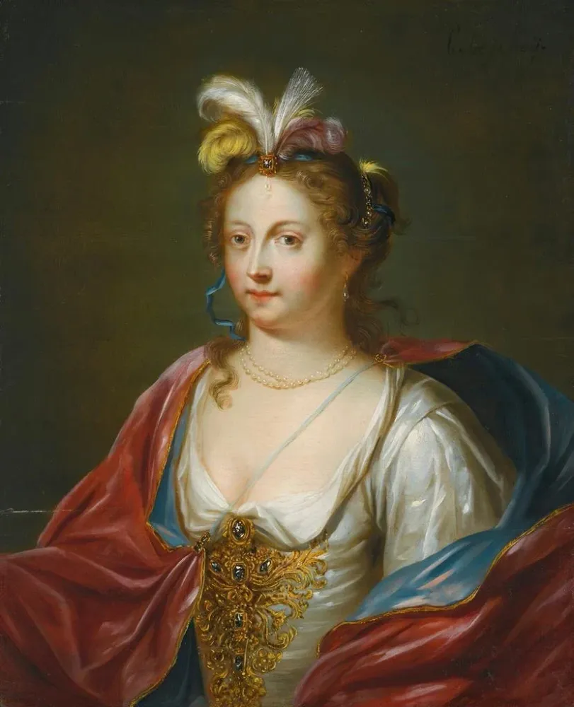 Tableau Une dame en robe orientale - Balthasar Beschey | Reproduction