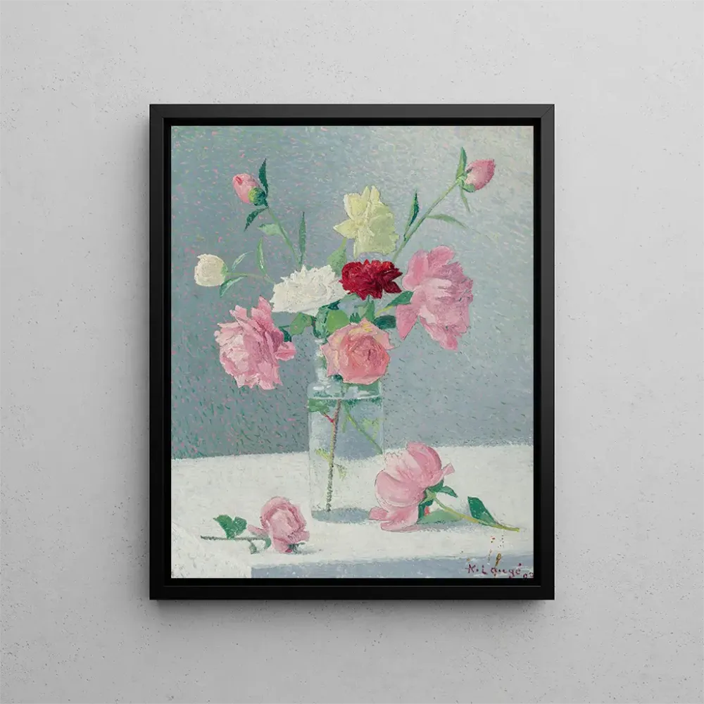 Tableau Vase de roses - Achille Laugé | Reproduction