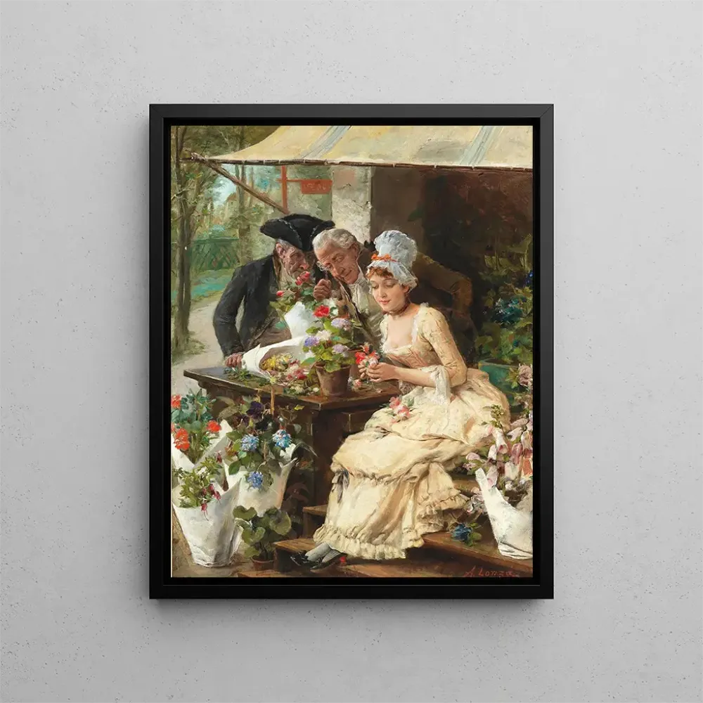 Tableau Le vendeur de fleurs - Antonio Lonza | Reproduction