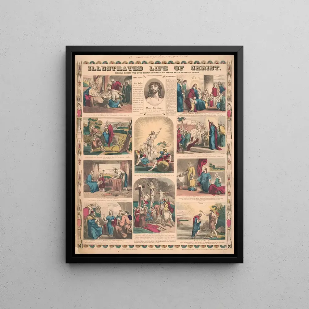 Tableau Vie illustrée du Christ - . H. Jocelyn | Reproduction