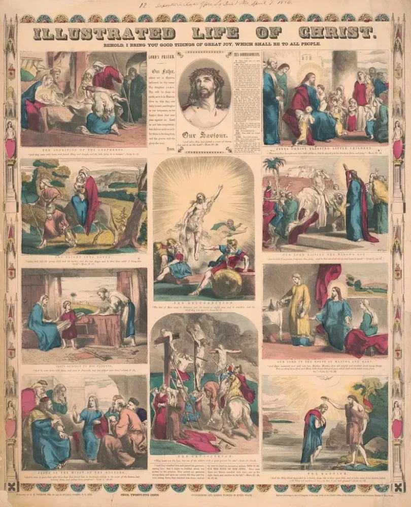 Tableau Vie illustrée du Christ - . H. Jocelyn | Reproduction