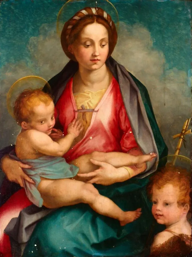 Tableau La Vierge à l'Enfant avec saint Jean - Andrea del Sarto | Reproduction