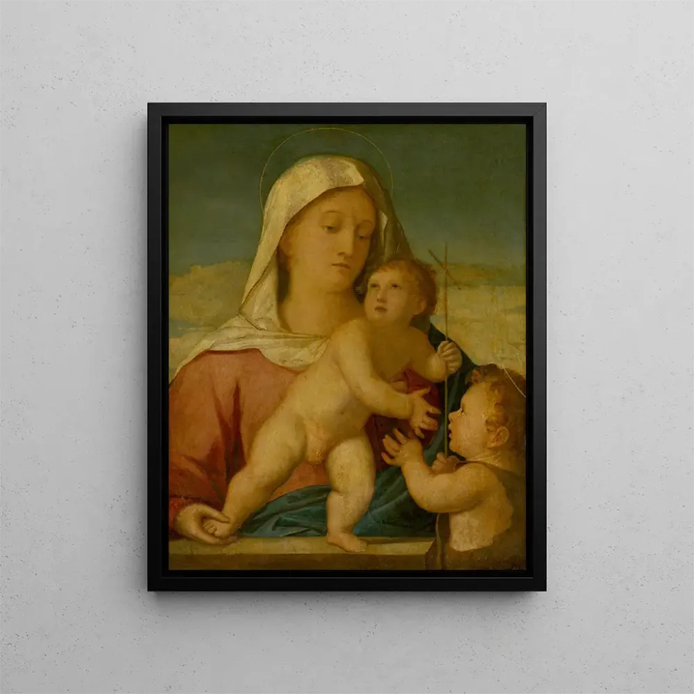 Tableau La Vierge à l'Enfant avec saint Jean-Baptiste - Anonyme | Reproduction