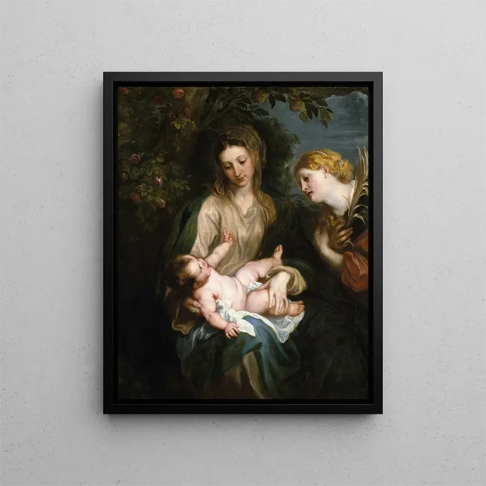 Tableau Vierge à l'Enfant avec sainte Catherine d'Alexandrie - Antoine van Dyck | Reproduction