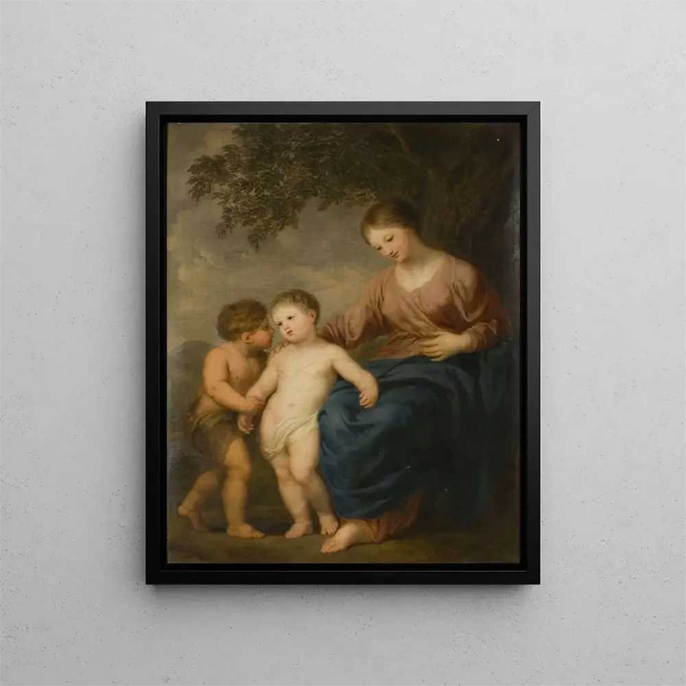 Tableau La Vierge l'Enfant Jésus et saint Jean - Andries Cornelis Lens | Reproduction