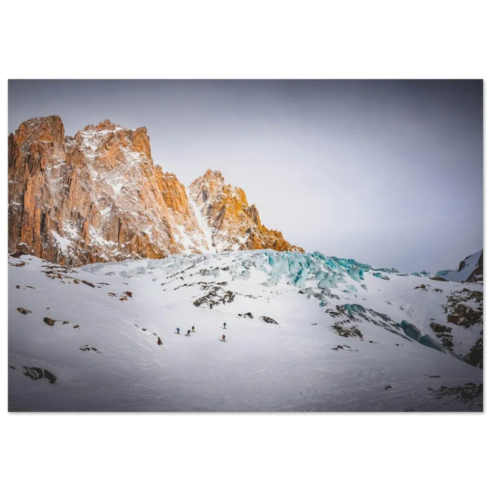 Photo de Séracs du Talèfre — Moine, Nonne & Évêque (Mont-Blanc) 30x45 Tableaux photos aluminium de montagne