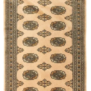 Tapis afghan - Boukhara - 130 x 77 cm - beige