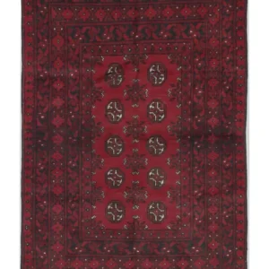 Tapis afghan - Filpa - 145 x 93 cm - rouge