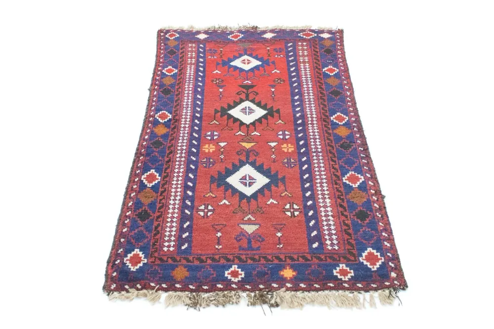 Tapis Belutsch - 128 x 77 cm - rouge