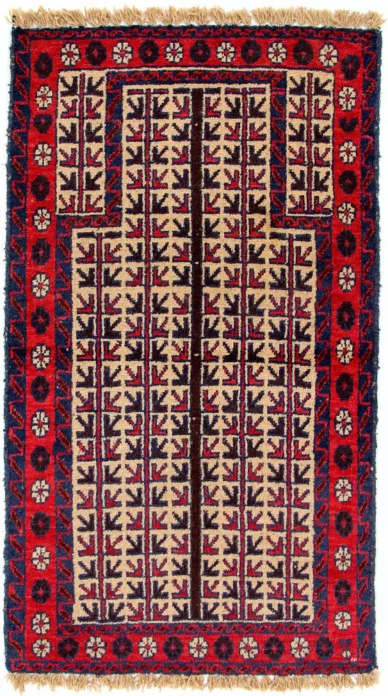 Tapis Belutsch - 130 x 75 cm - beige