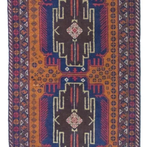 Tapis Belutsch - 139 x 80 cm - orange