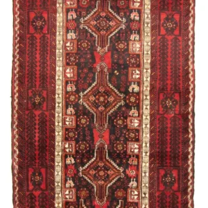 Tapis Belutsch - 208 x 105 cm - rouge