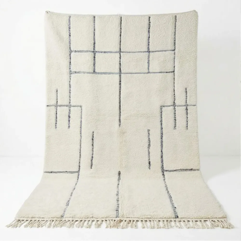 Tapis berbère en laine motif graphique Yaja - Sur mesure