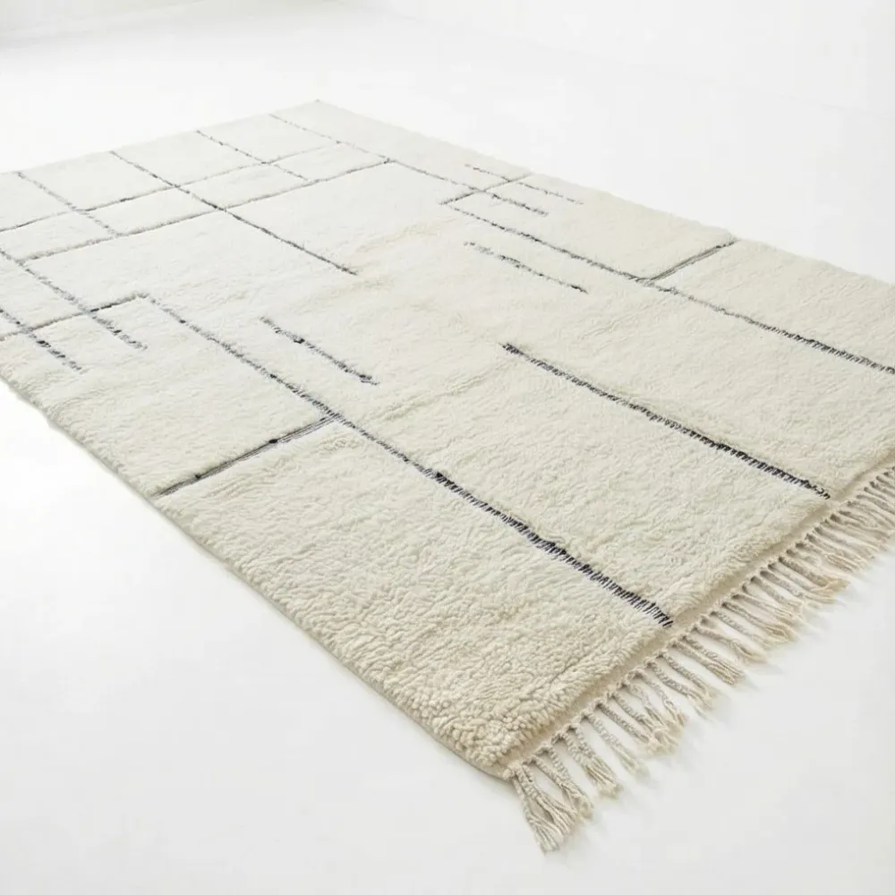 Tapis berbère en laine motif graphique Yaja - Sur mesure