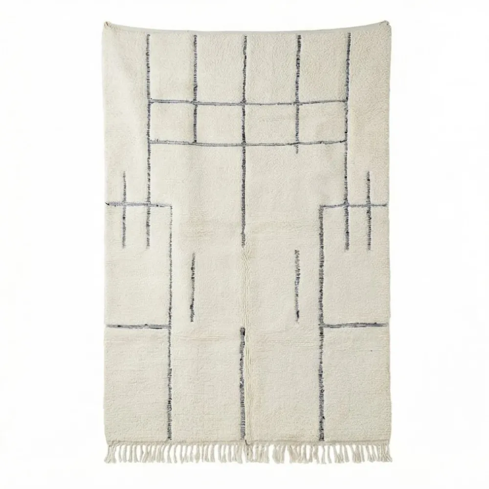 Tapis berbère en laine motif graphique Yaja - Sur mesure