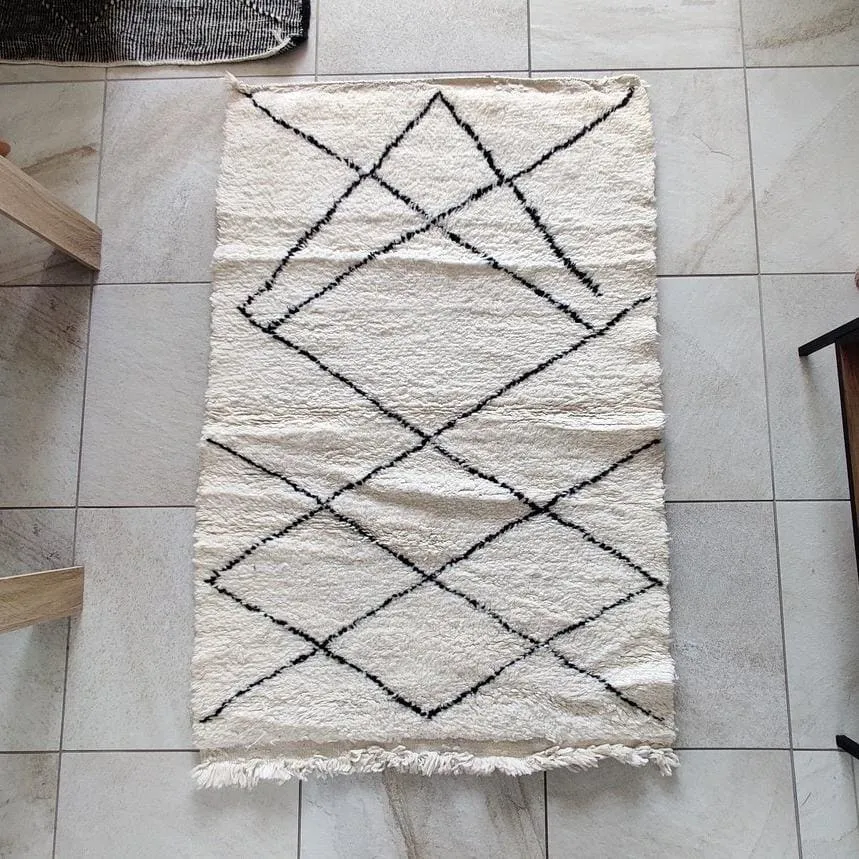 Tapis Berbère Losanges abstraits Ghazala - Sur mesure
