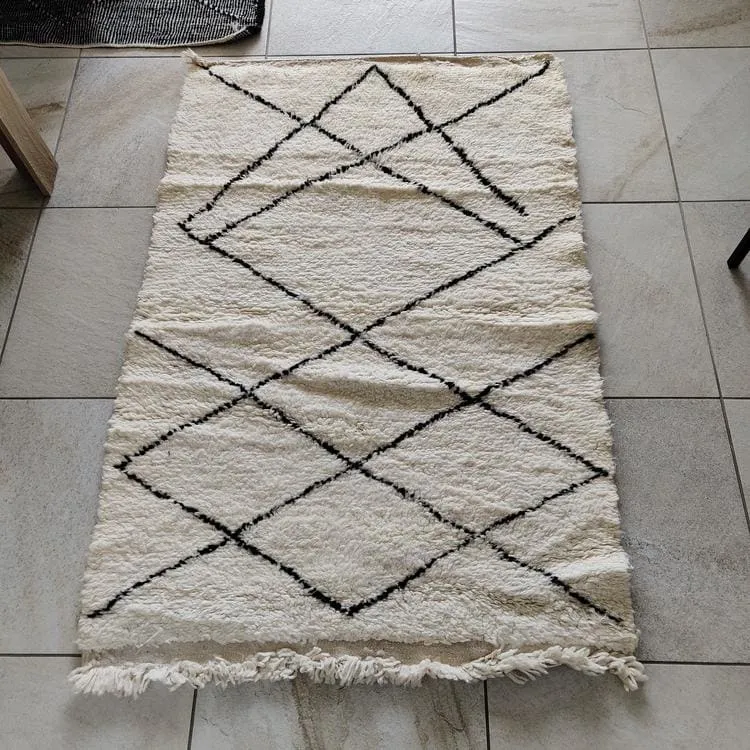 Tapis Berbère Losanges abstraits Ghazala - Sur mesure