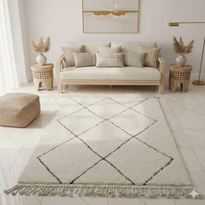 Tapis berbère losanges Creux Firdaous - Sur mesure