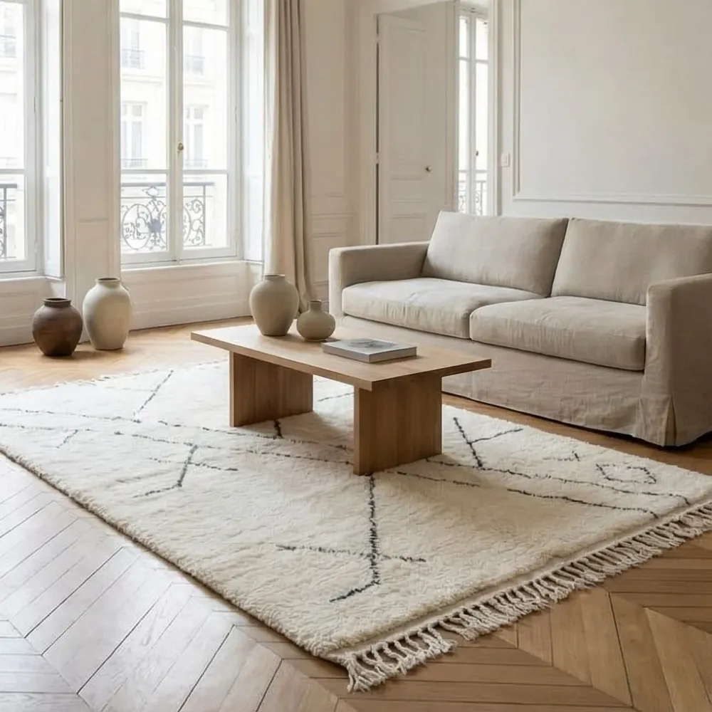 Tapis berbère motifs abstraits Ifak - Sur mesure