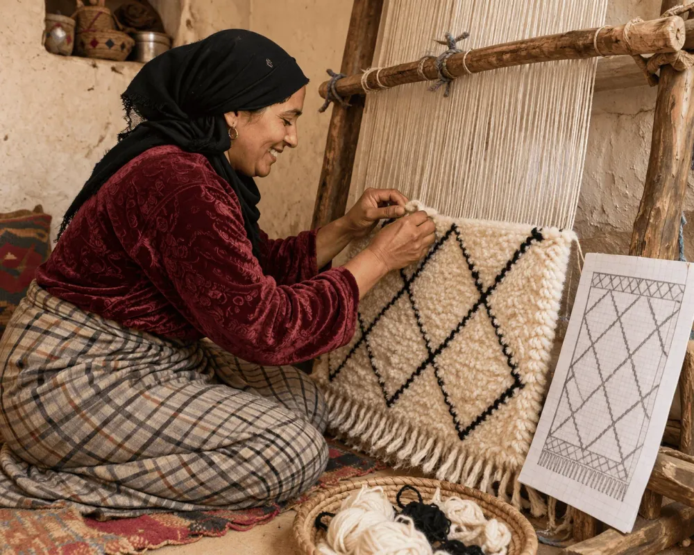Tapis berbère personnalisé sur mesure