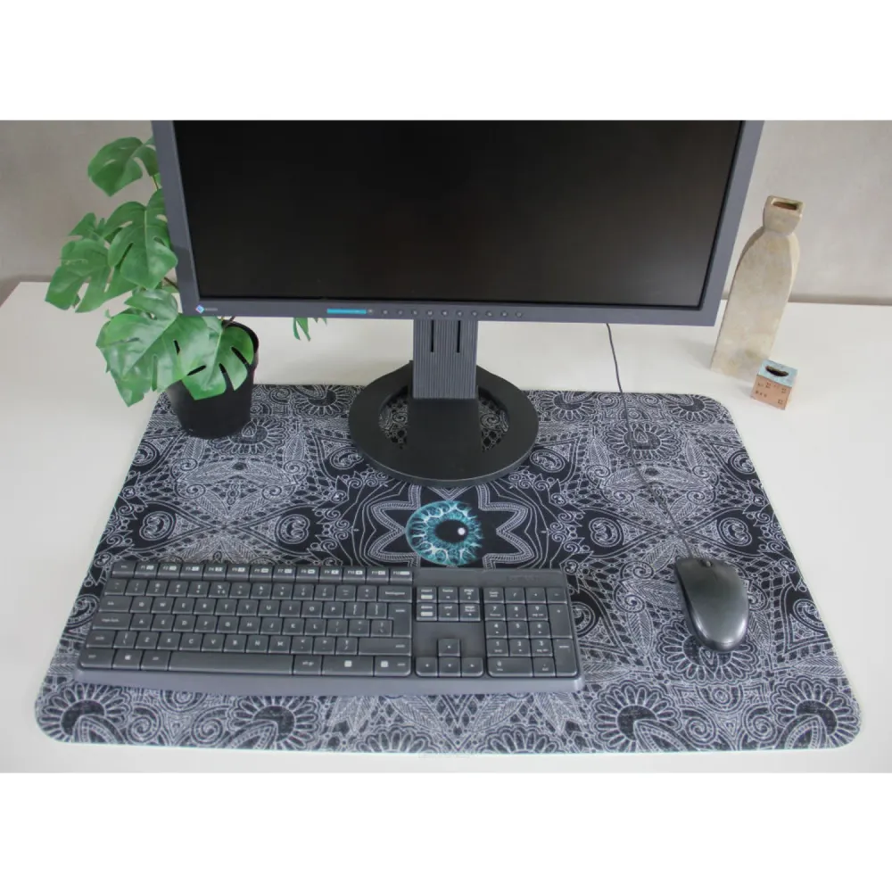 Tapis de bureau Bertoni, en feutre, 50x70 cm, Look