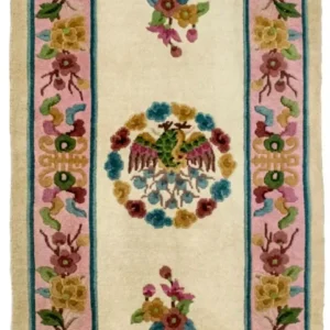 Tapis chinois - 140 x 70 cm - beige