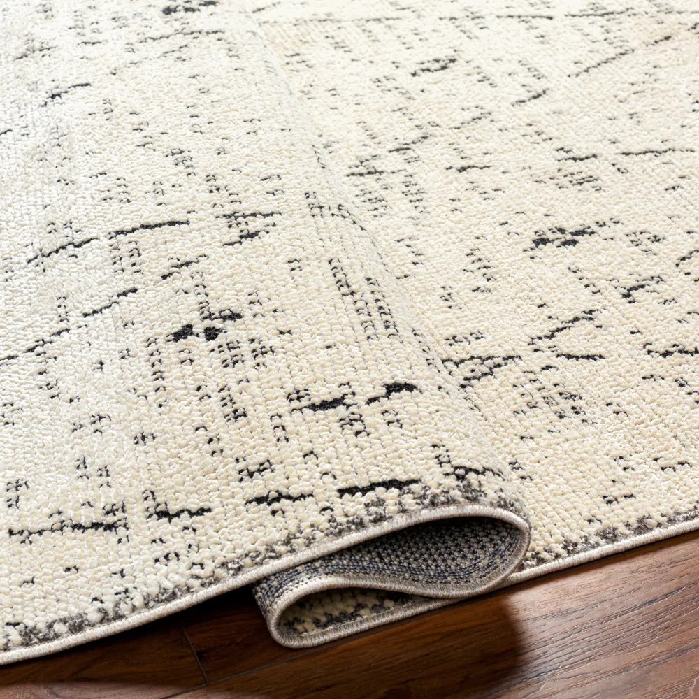 Tapis de Couloir Berbère Ethnique Ivoire/Gris Onojo