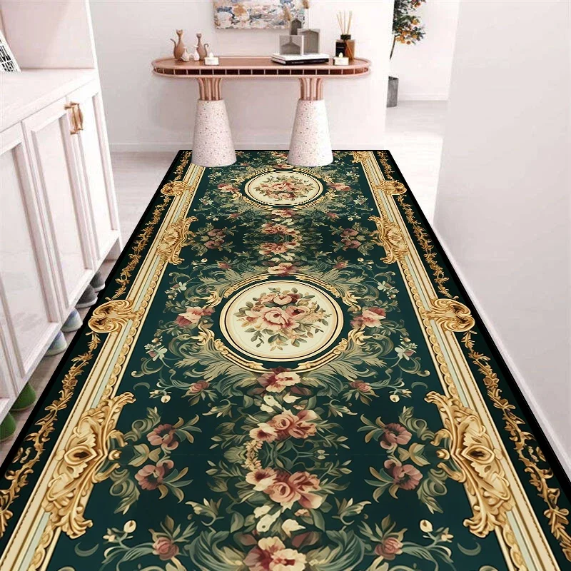 Tapis couloir polyester antidérapant design européen personnalisable confortable