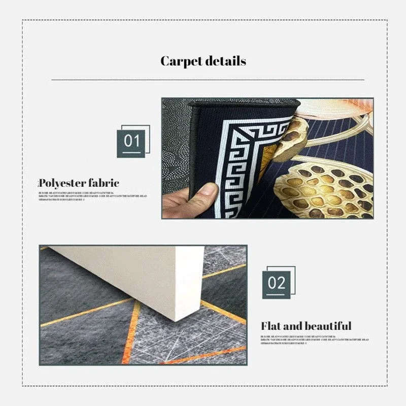 Tapis couloir polyester antidérapant design européen personnalisable confortable