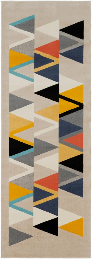 Tapis Couloir Scandinave Moderne Multicolore/Beige Milano