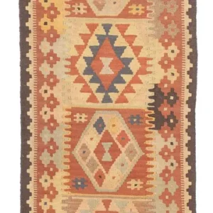 Tapis de couloir Tapis Kelim - Splash - 200 x 62 cm - multicolore