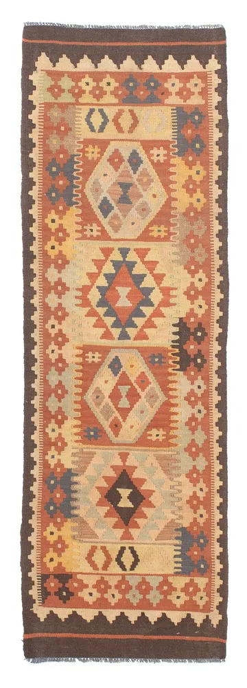 Tapis de couloir Tapis Kelim - Splash - 200 x 62 cm - multicolore