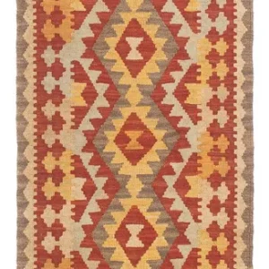 Tapis de couloir Tapis Kelim - Splash - 206 x 66 cm - multicolore