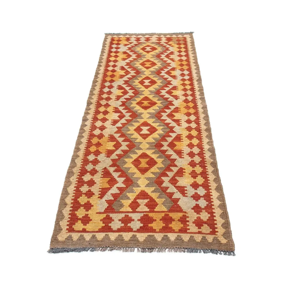 Tapis de couloir Tapis Kelim - Splash - 206 x 66 cm - multicolore