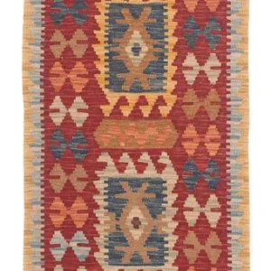 Tapis de couloir Tapis Kelim - Splash - 214 x 63 cm - multicolore