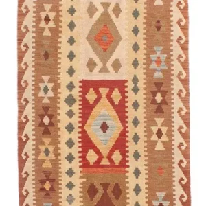 Tapis de couloir Tapis Kelim - Splash - 254 x 81 cm - multicolore