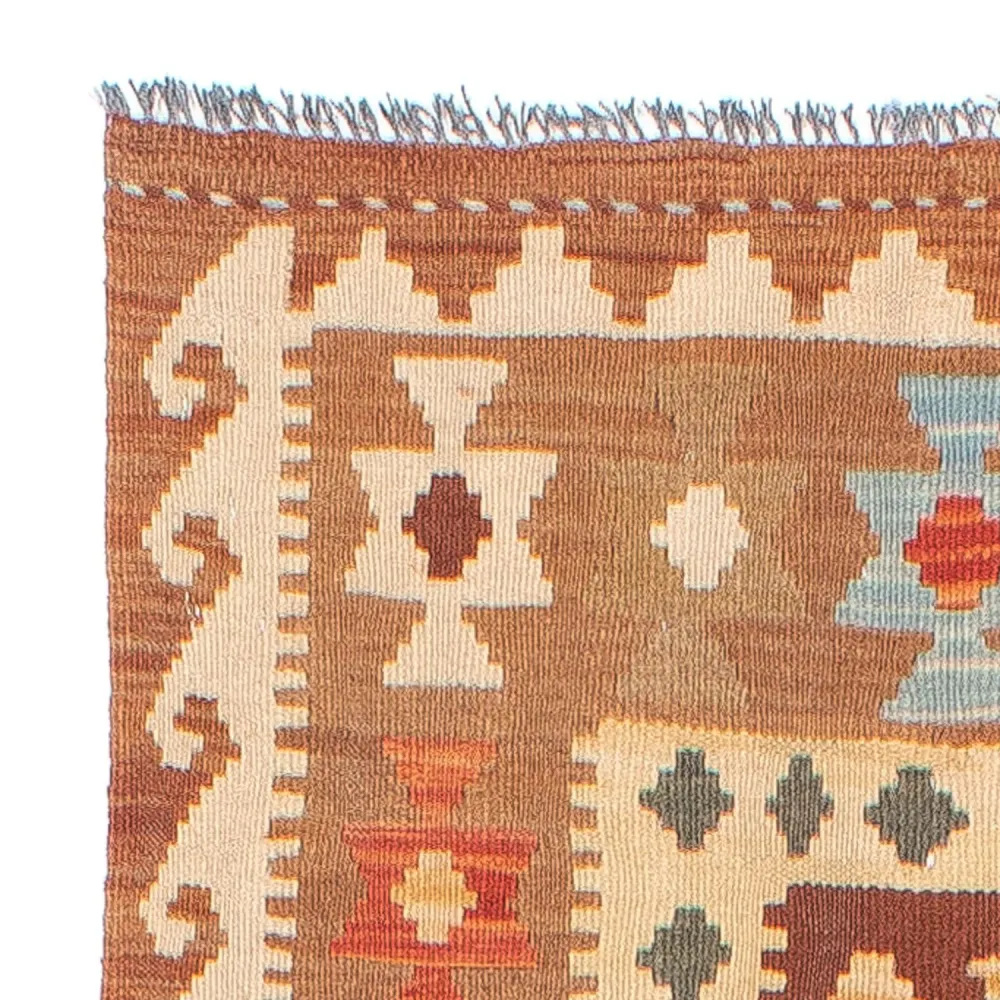 Tapis de couloir Tapis Kelim - Splash - 254 x 81 cm - multicolore