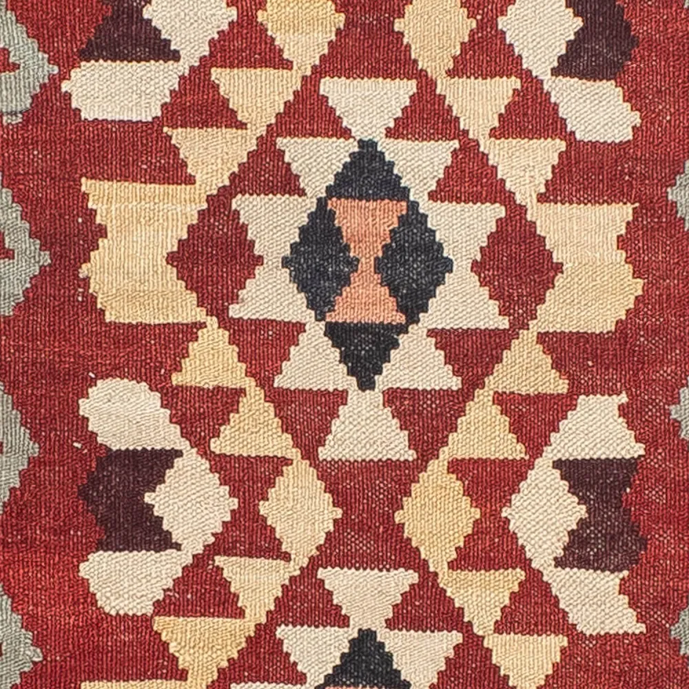 Tapis de couloir Tapis Kelim - Splash - 285 x 87 cm - rouge clair