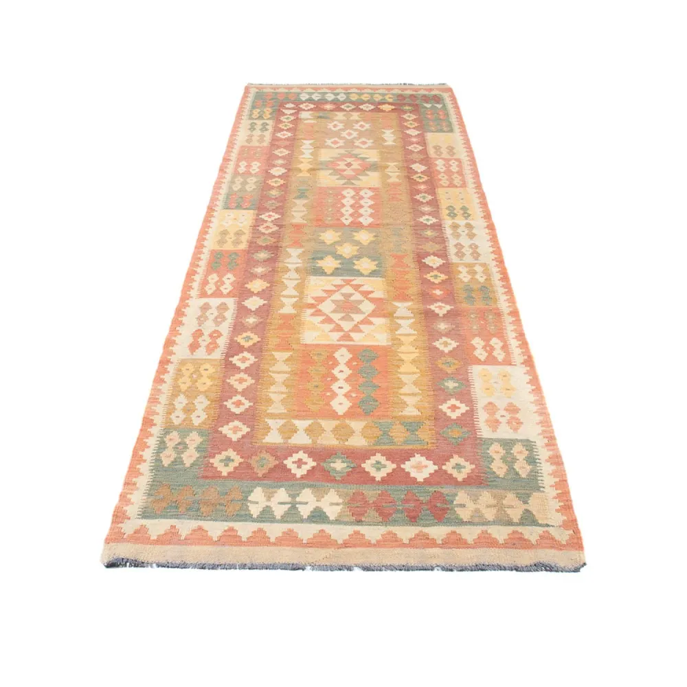Tapis de couloir Tapis Kelim - Splash - 315 x 95 cm - beige clair