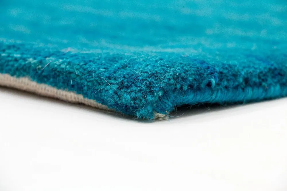 Tapis de couloir Tapis en laine - 180 x 107 cm - bleu